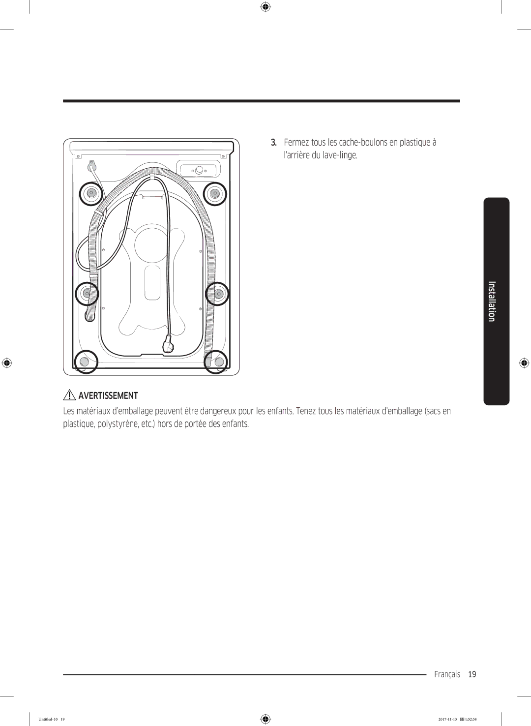 Samsung WW12K8412OW/EF manual Français 19  